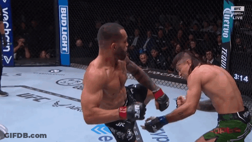 Two Men Boxing With Bud Light Sign GIF