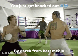 Two Men Boxing You Just Got Knocked Out GIF