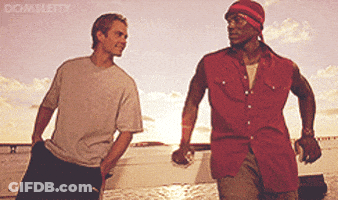 Two Men By Water With Completely GIF