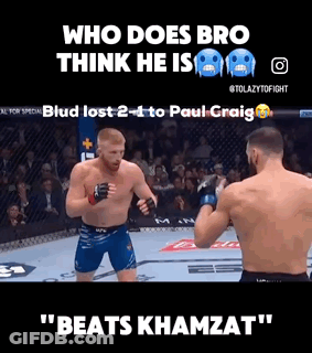 Two Men Cage Fighting Who Does Bro Think He Is Beats Khamzat GIF