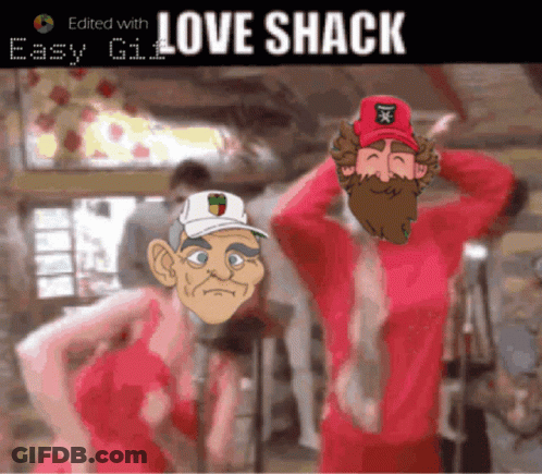 Two Men Cartoon Love Shack GIF