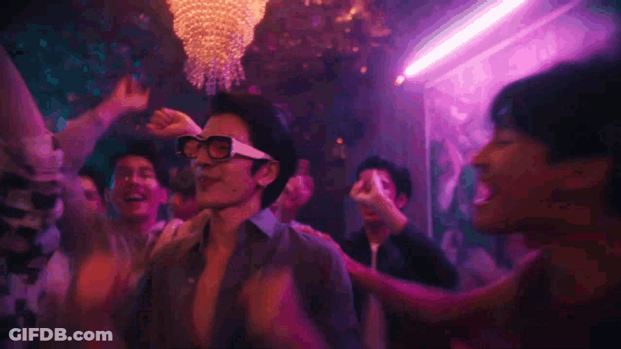 Two Men Dance Party Showdown GIF