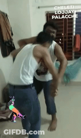 Two Men Dancing Cheleti Lojjay Palacche GIF