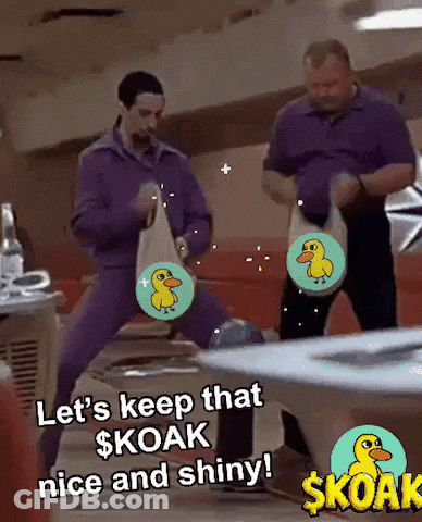 Two Men Dancing In Bowling Alley Saying Let's Keep That Koak Nice And Shiny GIF