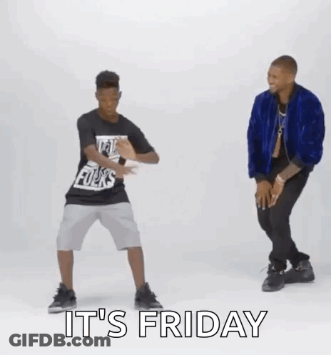 Two Men Dancing It's Friday GIF