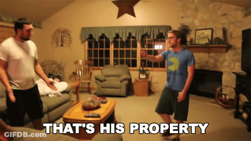 Two Men Dancing Saying That's His Property GIF