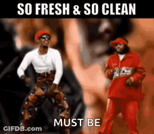 Two Men Dancing So Fresh And So Clean GIF