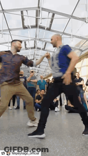 Two Men Dancing Sponsored By Felipetytiago_official GIF