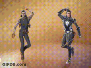 Two Men Dancing Together In Video Game GIF