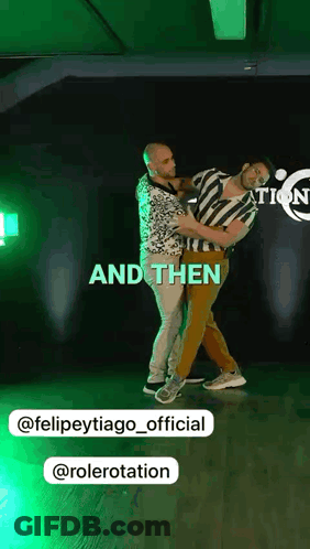 Two Men Dancing With And Then GIF
