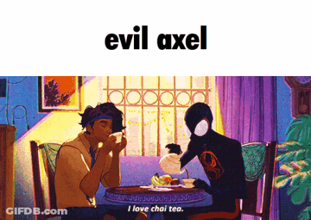 Two Men Drinking Tea Evil Axel I Love Chai Tea GIF