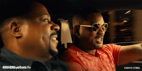 Two Men Driving Car Bad Boys For Life GIF