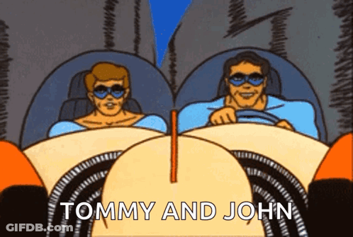 Two Men Driving Car With Tommy And John GIF