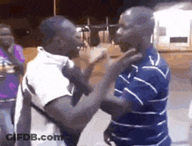 Two Men Fighting GIF