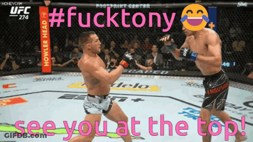 Two Men Fighting Boxing Ring See You At The Top GIF