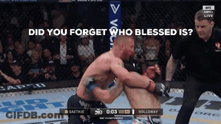 Two Men Fighting In A Boxing Ring With The Words Did You Forget Who Blessed Is Above Them GIF