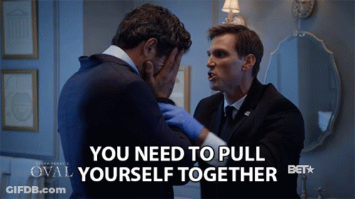 Two Men Fighting In Bathroom You Need To Pull Yourself Together GIF