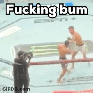 Two Men Fighting In Boxing Ring GIF