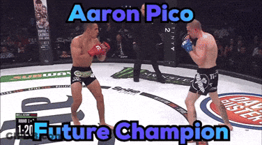 Two Men Fighting In Boxing Ring Aaron Pico GIF