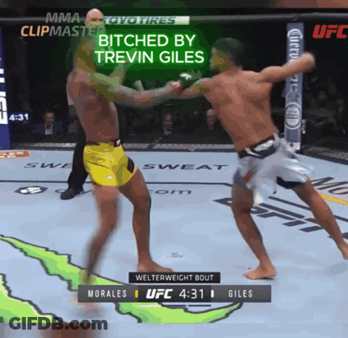 Two Men Fighting In Boxing Ring Bitched By Trevin Giles GIF
