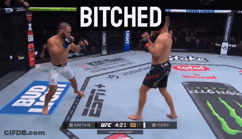 Two Men Fighting In Boxing Ring Bitched GIF
