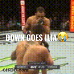 Two Men Fighting In Boxing Ring Down Goes Ilia GIF