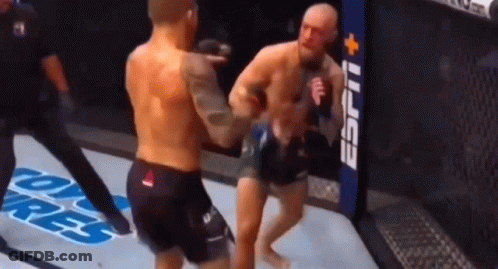 Two Men Fighting In Boxing Ring ESPN GIF