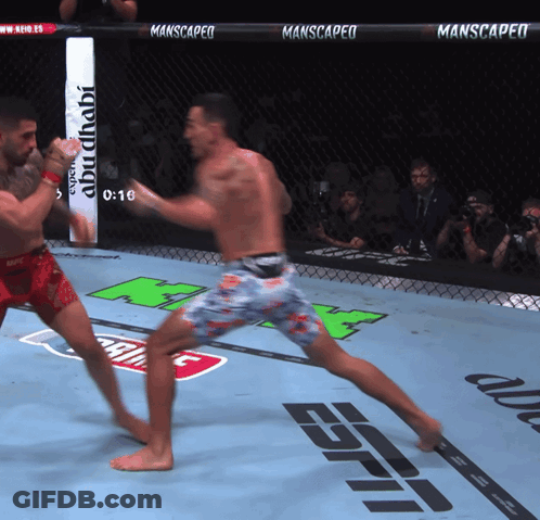 Two Men Fighting In Boxing Ring ESPN GIF