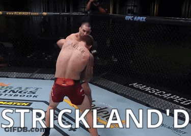 Two Men Fighting In Boxing Ring GIF