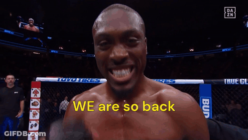 Two Men Fighting In Boxing Ring Moicano Extremely Weak To The Body GIF