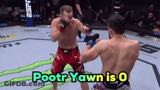 Two Men Fighting In Boxing Ring Saying Pootr Yawn Is O GIF