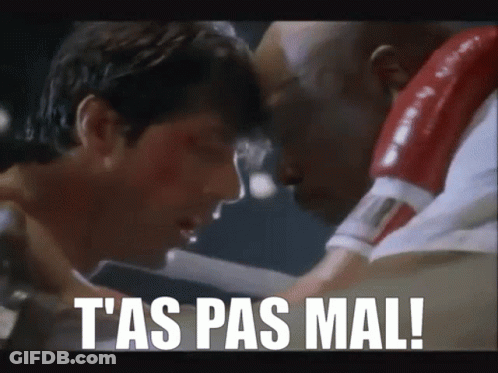 Two Men Fighting In Boxing Ring T'as Pas Mal GIF