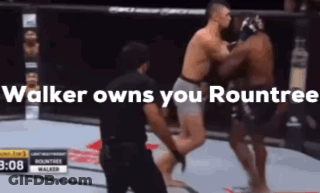 Two Men Fighting In Boxing Ring Walker Owns You Roundtree GIF
