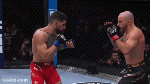 Two Men Fighting In Boxing Ring With Bud Light Banner GIF