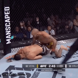 Two Men Fighting In Boxing Ring With Manscaped Banner GIF