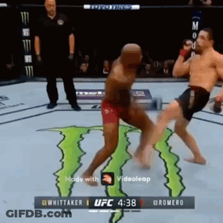 Two Men Fighting In Boxing Ring With Monster Energy Logo GIF
