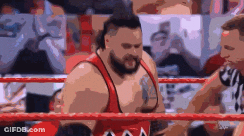 Two Men Fighting In Boxing Ring With Wonderbread Banger Text GIF