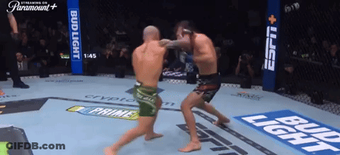 Two Men Fighting In Bud Light And ESPN Boxing Ring GIF
