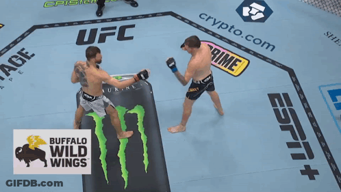 Two Men Fighting In ESPN Boxing Ring GIF