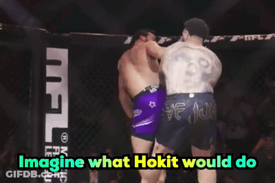 Two Men Fighting In Ring Imagine What Hokit Would Do GIF