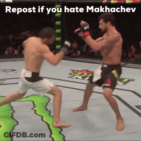 Two Men Fighting In Ring Repost If You Hate Makhachev GIF
