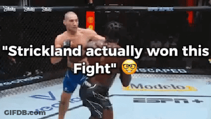 Two Men Fighting In Ring Strickland Won GIF