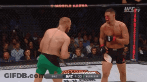 Two Men Fighting In UFC Ring GIF