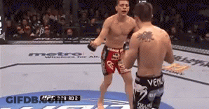 Two Men Fighting In UFC Ring GIF