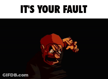 Two Men Fighting It's Your Fault GIF
