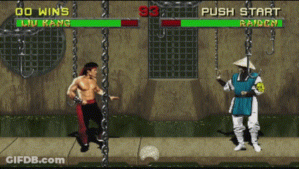 Two Men Fighting Push Start GIF