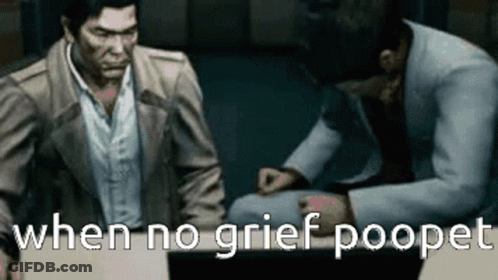 Two Men Gaming Saying When No Grief Poopet GIF