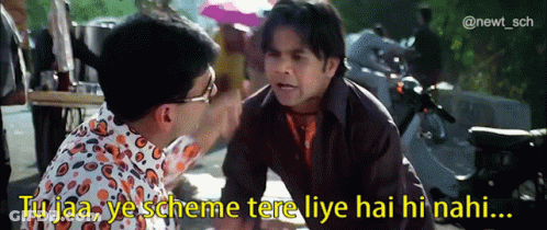 Two Men Having Conversation Saying Tujaa Ye Scheme Tere Liye Hai Hi Nahi GIF