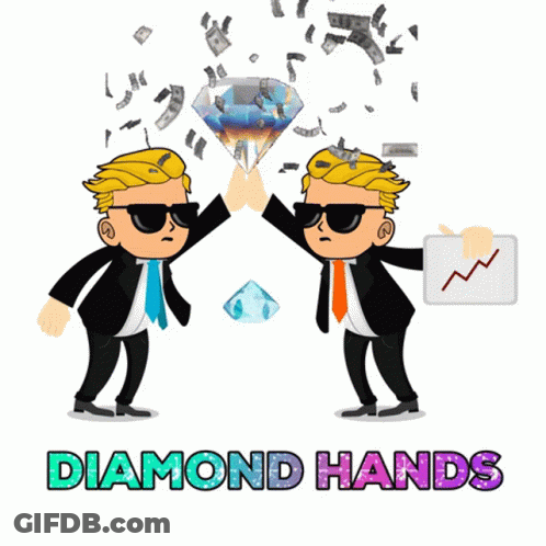 Two Men High Fiving Diamond Hands GIF