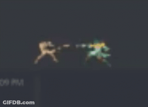 Two Men Holding Gun And Soccer Ball GIF